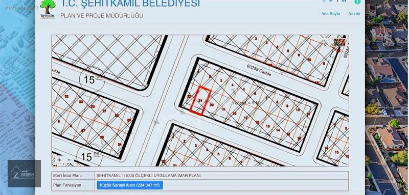 Z YATIRIM'DAN TAŞLICA'DA SATILIK SANAYİ ARSASI TEK TAPU